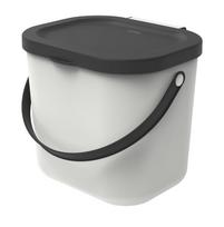 Rūšiavimo šiukšliadėžė Rotho, 6 l, balta sp./pilka sp.