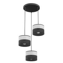 Šviestuvas lubų Emibig Karbon Premium, E27, 3 x 15 W, juoda sp./pilka sp.