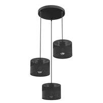 Šviestuvas lubų Emibig Karbon Premium, E27, 3 x 15 W, juoda sp.