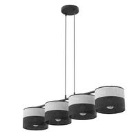 Šviestuvas lubų Emibig Karbon, E27, 4 x 15 W, juoda sp./pilka sp.