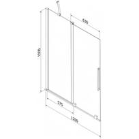 Vonios sienelė Mexen Velar, 120 cm x 150 cm, juoda sp./matinis