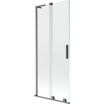 Vonios sienelė Mexen Velar L, 80 cm x 150 cm, brushed gun gray sp./skaidrus