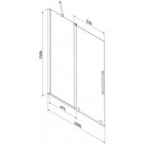 Vonios sienelė Mexen Velar, 100 cm x 150 cm, brushed gun gray sp./matinis