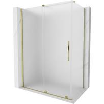 Dušo kabina Mexen Velar, stačiakampė, be padėklo, 150 cm x 75 cm x 200 cm, aukso sp./matinis