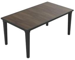 Lauko stalas Keter Deco Futura, pilka sp./riešuto sp., 165 cm x 95 cm x 75 cm
