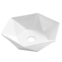 Prekė su pažeista pakuote. Vonios praustuvas Invena Naksos CE-55-001-C, keramika, 53.5 cm x 46.5 cm x 14.5 cm, balta sp.
