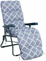 Lauko kėdė Home4you Baden-Baden K109546, balta sp./pilka sp., 56 cm x 57 cm x 100 cm