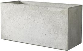 Gėlių vazonas Deroma Geomineral Trough, kompozicinės medžiagos, 78.5 cm x 28.5 cm, šviesiai pilka sp.