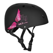 Riedutininko šalmas Nils Extreme MTW001 Fly, XS (48-52 cm), juoda sp./rožinė sp.