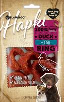 Skanėstas šunims Flamingo Hapki Ring, antiena/menkė, 0.085 kg