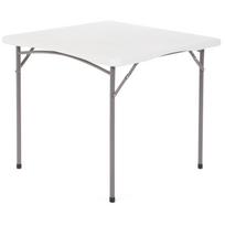 Lauko stalas Catering, balta sp./pilka sp., 88 cm x 88 cm x 74 cm
