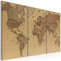 Reprodukcija Artgeist Stylish World Map N6456-DKXPWD, 120 cm x 80 cm