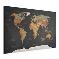 Reprodukcija Artgeist World Map: Secrets of the Earth, k-c-0048-b-c, 60 cm x 40 cm
