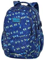 Mokyklinė kuprinė CoolPack Factor Chevron, mėlyna sp./žalia sp., 31 cm x 17 cm x 47 cm