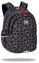 Mokyklinė kuprinė CoolPack Joy Bear, balta sp./juoda sp./raudona sp., 28 cm x 17 cm x 39 cm