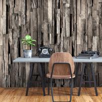 Fototapetas Artgeist Wooden Curtain (Dark Brown), 315 cm x 315 cm