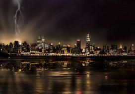 Fototapetas Artgeist Storm In New York City NEW010560, 245 cm x 245 cm