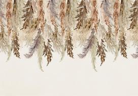 Fototapetas Artgeist Minimalist Boho Landscape - Dangling Leaves In Beige Colours, 315 cm x 315 cm