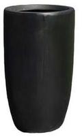 Gėlių vazonas DM Grill Black Stone, cementas, 24 cm x 24 cm, Ø 24 cm, juoda sp.