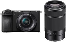 Beveidroninis fotoaparatas Sony A6700 + 16-50mm + 55-210mm, juoda sp.