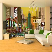 Fototapetas Artgeist Vibrant City - Ny LFTNT0729SAM, 154 cm x 196 cm