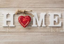 Fototapetas Artgeist Home Heart (Red), 210 cm x 300 cm
