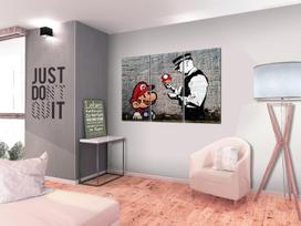 Reprodukcija Artgeist Super Mario Mushroom Cop By Banksy N6340-DKX, 120 cm x 80 cm