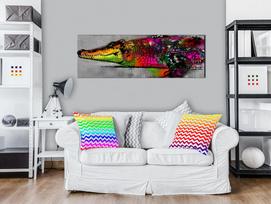 Reprodukcija Artgeist Colourful Alligator N4515-DK150, 150 cm x 50 cm