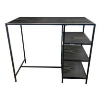 Baro stalas Domoletti, juoda sp., 120 cm x 60 cm x 100 cm