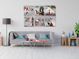 Reprodukcija Artgeist Banksy Collage N9580-DKXPWD, 120 cm x 80 cm