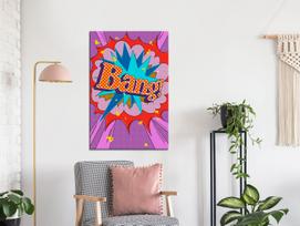 Reprodukcija Artgeist Comic Street Art - Colorful Text On Vibrant Background, m-a-0831-b-a, 80 cm x 120 cm