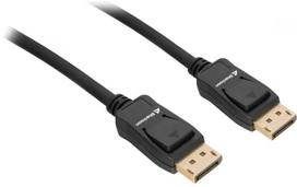 Kabelis Sharkoon DisplayPort 1.4 Male (vyriška), DisplayPort 1.4 Male (vyriška), 5 m, juoda sp.