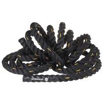 Jėgos treniruočių virvė Springos Battle Rope FA0104, 900 cm, 7 kg, juoda sp.