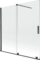 Vonios sienelė Mexen Velar II, 160 cm x 150 cm, juoda sp./grūdintas