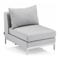 Modulinės sofos dalis Kettler Ego, sidabro sp./pilka sp., 69 cm x 96 cm x 70 cm