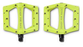 Pedalas RFR Flat CMPT, aliuminis, geltona sp., 2 vnt.