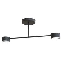 Šviestuvas lubų Emibig Halo 2 Black 1355/2, GX53, 2 x 8 W, juoda sp., 8 x 8 cm