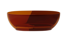 Vonia, laisvai pastatoma Besco Mexa Earth Rust, 170 cm x 78 cm x 55 cm, ovalas, oranžinė sp./chromo sp.