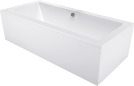 Vonia, laisvai pastatoma Mexen Cube, 190 cm x 90 cm x 39 cm, stačiakampis, balta sp.