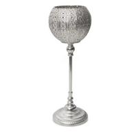Žvakidė Ameli, metalas, Ø 21 cm, 60 cm, sidabro sp.