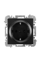 Kištukinis lizdas Elektro-Plast Vestra 3837-19, su įžeminimu, juoda sp.