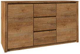 Komoda Gala Meble Montana K2DP, ąžuolo sp., 80 cm x 140 cm x 43 cm