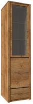 Vitrina Gala Meble Montana W1D, ąžuolo sp., 43 cm x 50 cm x 197 cm