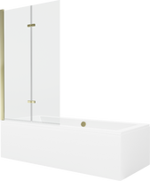Vonia su sienele, įmontuojama Mexen Cube, 180 cm x 80 cm x 39 cm, stačiakampis, aukso sp./balta sp.