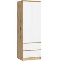 Spinta Akord S60, ąžuolo sp./balta sp., 51 cm x 60 cm x 180 cm