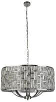 Krištolinis sietynas kabinamas Searchlight Bijou 6588-8CC, E14, 8 x 60 W, skaidri sp./chromo sp., 65 x 43 cm