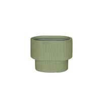 Gėlių vazonas Domoletti LT14754-1S, keramika/molis, 34 cm x 22 cm, Ø 34 cm, žalia sp.