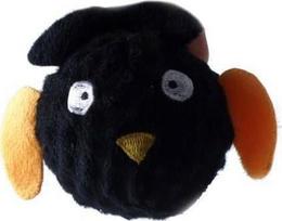 Žaislas šuniui, pliušinis Yarro International Bat Ball, 7 cm, Ø 7 cm, juoda sp.