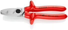 Kabelio kirpimo žirklės elektromechanikai Knipex 95 17 200, 200 mm