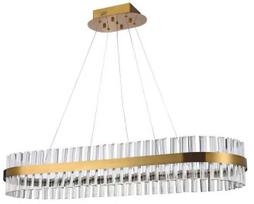 Šviestuvas kabinamas AZzardo Francesca 100 AZ5263, LED, 3000 °K, 1 x 64 W, skaidri sp./žalvario sp. / žalvario sp.